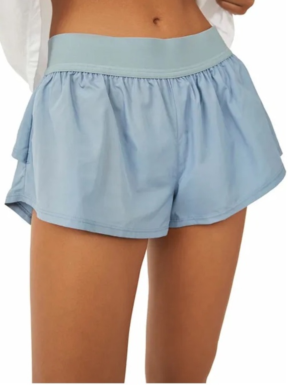 FP Movement Feelin Fit Femme Shorts Blue Washed Away Lined Running Athletic S